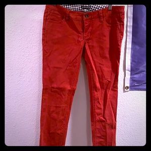 Vans red jeans